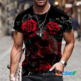 Mens Tee T shirt Tee Shirt Graphic Prints Rose 3D Print