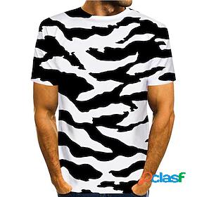 Mens Tee T shirt Tee Shirt Graphic Prints Zebra 3D Print