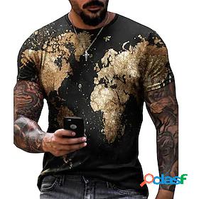 Mens Tee T shirt Tee Shirt Map Graphic Prints Poker 3D Print