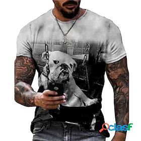Mens Unisex T shirt Dog Graphic Prints Animal 3D Print Crew