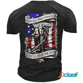 Mens Unisex T shirt Graphic Human Letter 3D Print Crew Neck