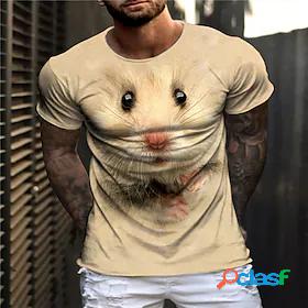 Mens Unisex T shirt Graphic Prints 3D Print Crew Neck Daily