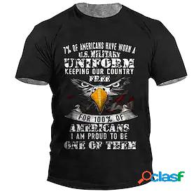 Mens Unisex T shirt Graphic Prints Eagle Letter 3D Print