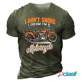 Mens Unisex T shirt Graphic Prints Motorcycle 3D Print Crew