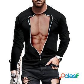 Mens Unisex T shirt Graphic Prints Muscle 3D Print Crew Neck