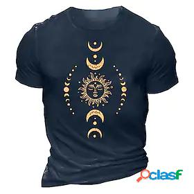 Mens Unisex T shirt Graphic Prints Sun 3D Print Crew Neck