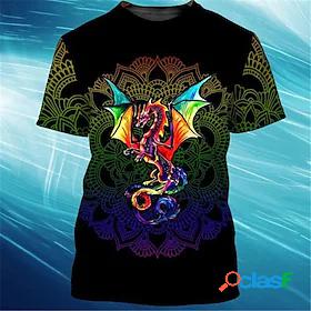 Mens Unisex T shirt Tee Dragon Graphic Prints 3D Print Crew