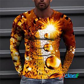 Mens Unisex T shirt Tee Graphic Prints Jigsaw 3D Print Crew