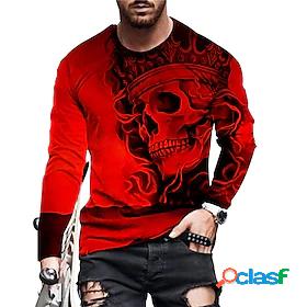 Men's Unisex T shirt Tee Graphic Prints Skull Skeleton 3D