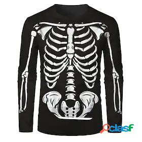 Mens Unisex Tee T shirt Graphic Skull 3D Print Round Neck