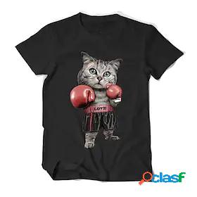 Mens Unisex Tee T shirt Shirt Cat Graphic Animal 3D Print