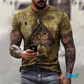 Mens Unisex Tee T shirt Shirt Graphic Prints Poker 3D Print