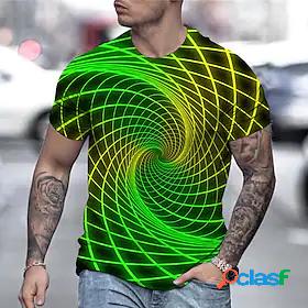 Mens Unisex Tee T shirt Shirt Optical Illusion 3D Graphic