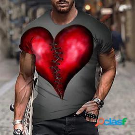 Mens Unisex Tee T shirt Tee Shirt Heart Graphic Prints 3D