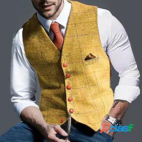 Mens Vest Gilet Fall Spring Business Daily Regular Coat V
