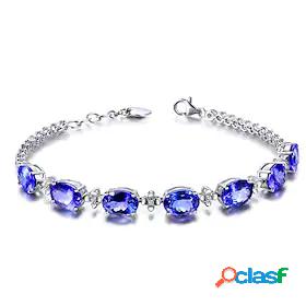 Mens Womens Synthetic Sapphire Classic Bracelet Fashion Mini