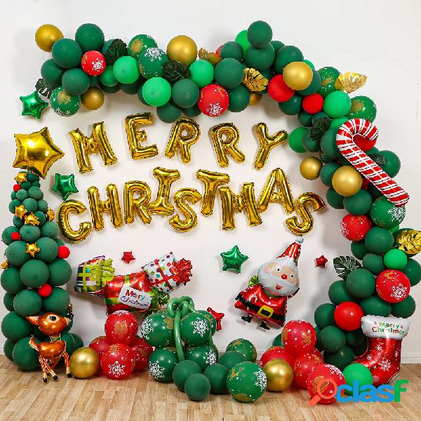Merry Christmas Balloon Arch Kit Garland Santa Claus