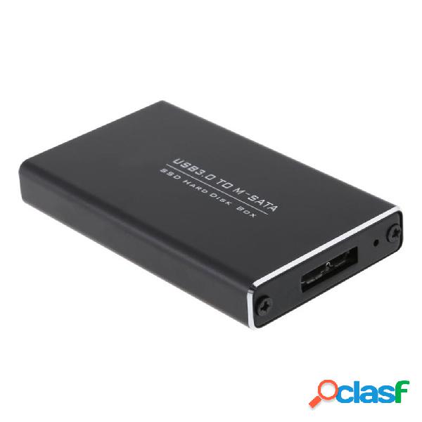 Micro USB 3.0 to mSATA SSD Enclosure Aluminum Alloy 6Gbps