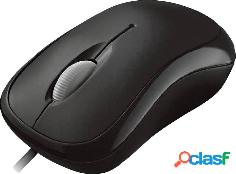 Microsoft Basic Optical Mouse Mouse USB Ottico Nero 3 Tasti
