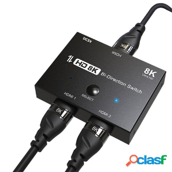 MnnWuu HD 8K HDMI-Compatible 2.1 Bi-Directional Switch 2 in