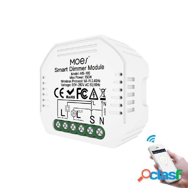 MoesHouse AC90-250V 2.4G WIFI Intelligent Dimmer Switch