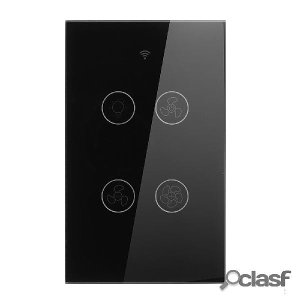 MoesHouse Black WiFi+RF US Smart Ceiling Fan Light Switch