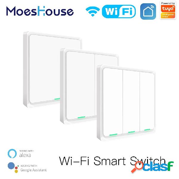 Moeshouse Tuya WiFi Smart Wall Light Switch Neutral Wire