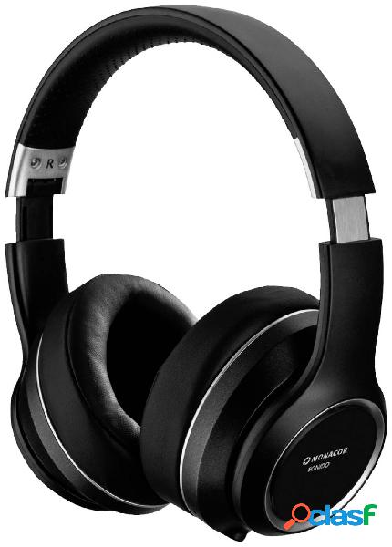 Monacor SONIDO Cuffie auricolari Bluetooth, via cavo Nero
