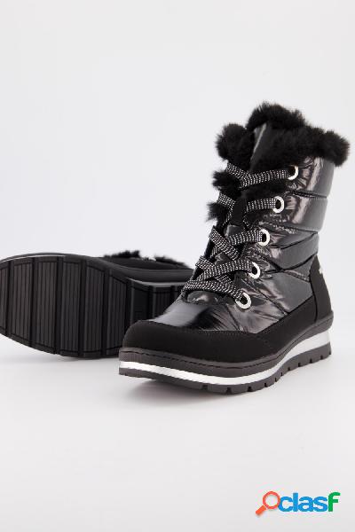 Moon boots Caprice con pelle verniciata, inserto di peluche