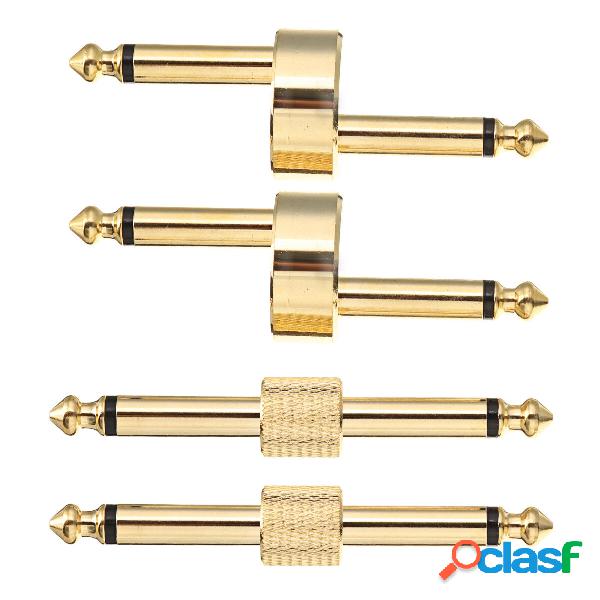 Mosky 6.35mm Guitar Effect Pedal Connector Adapter Gold