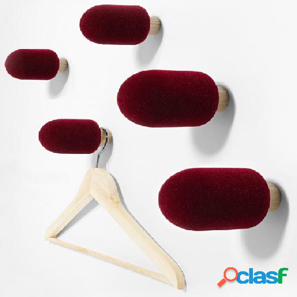 Moustache Small Coat Hooks Red - Appendiabiti