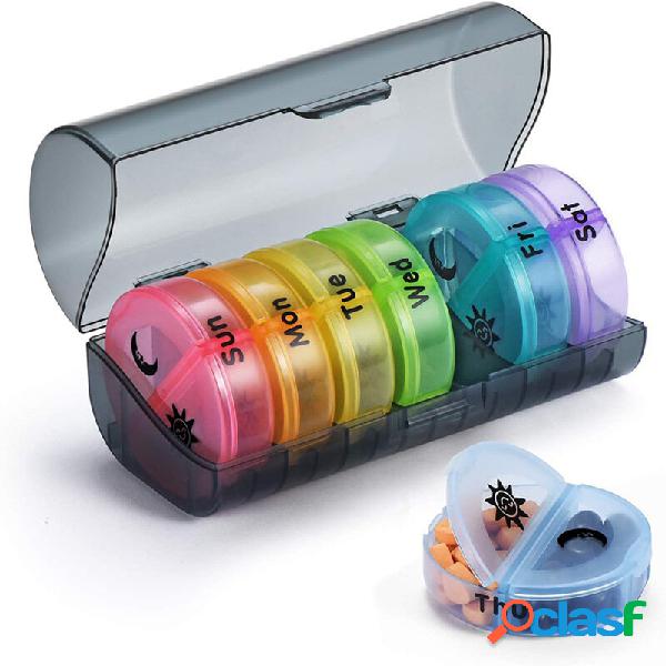 Multifunctional Seven-day Mini Rainbow Pill Box