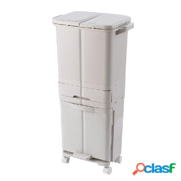 Multifunctional Three-layer Trash Can Kitchen Living Room