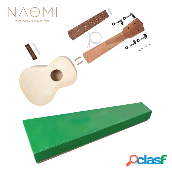 NAOMI 1 Set 21 Soprano Unfinished Ukulele DIY Kit Maple