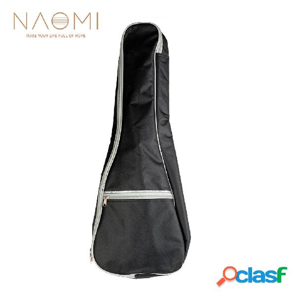 NAOMI 26 Inch Ukulele Bag Canvas Pockets Storage Zipper