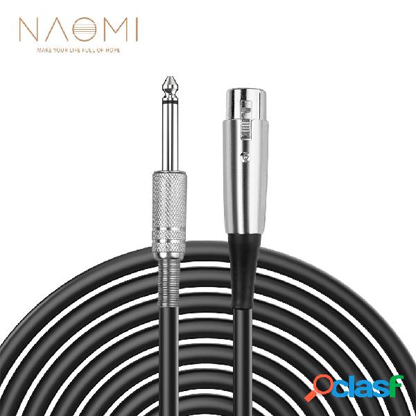 NAOMI 6.35mm 1/4 inch Male TS Jack To XLR 3 Pin Plug Audio