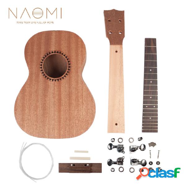 NAOMI DIY Ukulele 26 Inch Ukelele Hawaii Guitar DIY Kit