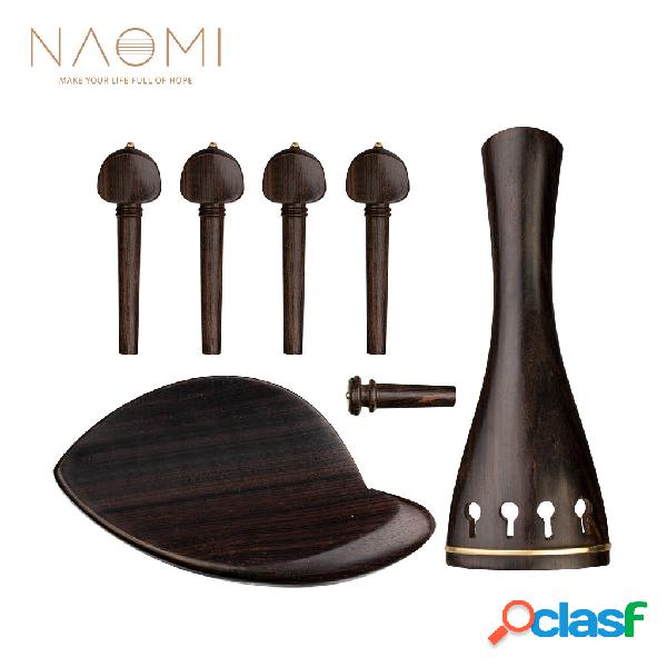 NAOMI Ebony Violin Accessories Set Tailpiece+ Chin Rest+
