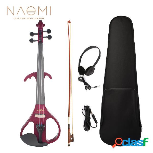 NAOMI Full Size 4/4 Violin Electric Violin Fiddle Maple Body