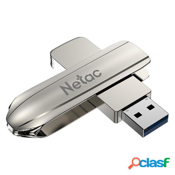 Netac U389 USB3.2 Flash Drive 128G 256G Thumb Drive Zinc
