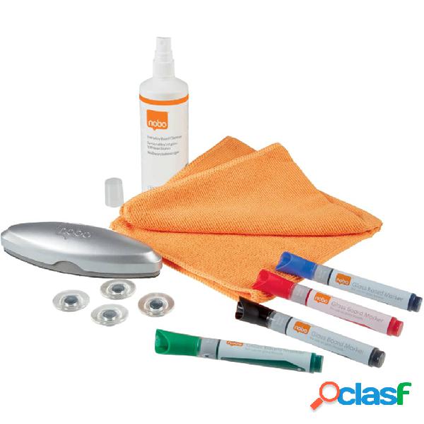 Nobo Kit Starter per Lavagna Bianca in Vetro