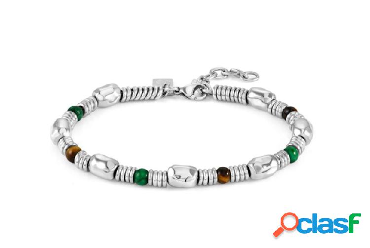 Nomination Bracciale Instinct acciaio pepite e pietre mix