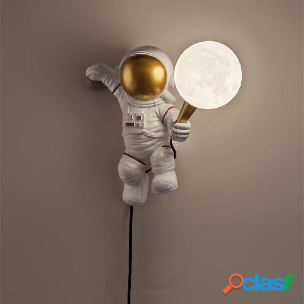 Nordic LED Personality Astronaut Moon Childrens Room Wall