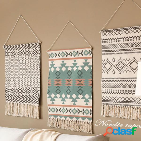 Nordic Style Tassel Tapestry Bohemian Macrame Woven Wall