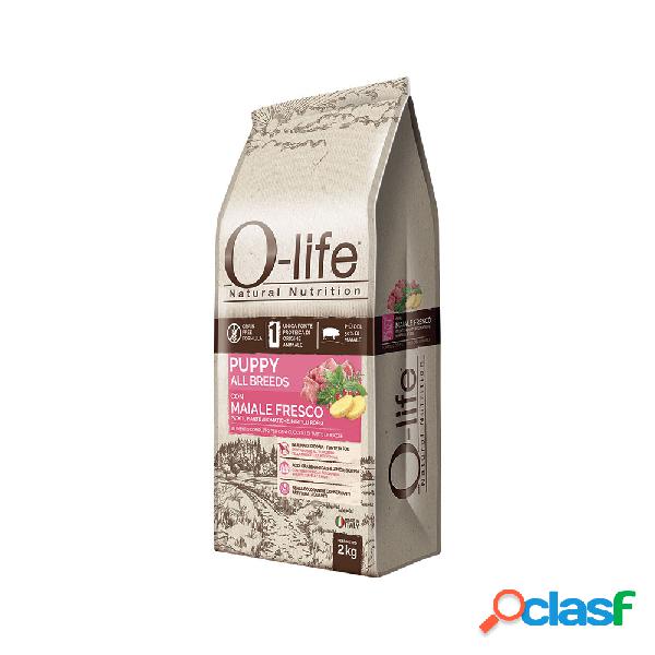 O-Life Dog Puppy All Breeds con Maiale fresco 2 kg