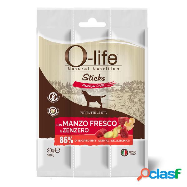 O-Life Dog Stick con Manzo fresco e Zenzero 30 gr.