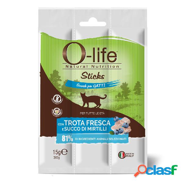 O-Life Stick con Trota fresca e succo di mirtilli 15 gr