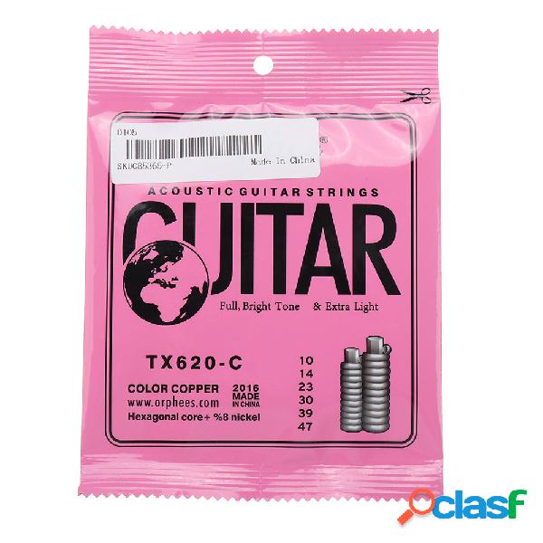 ORPHEE TX620-C Acoustic Guitar Colorful Strings Extra Light