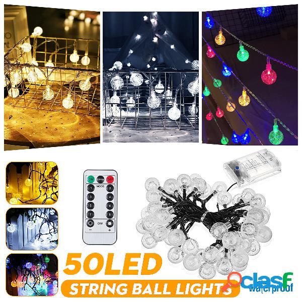 Outdoor 9.5M 50LEDs String Ball Light Remote Control 8 Modes