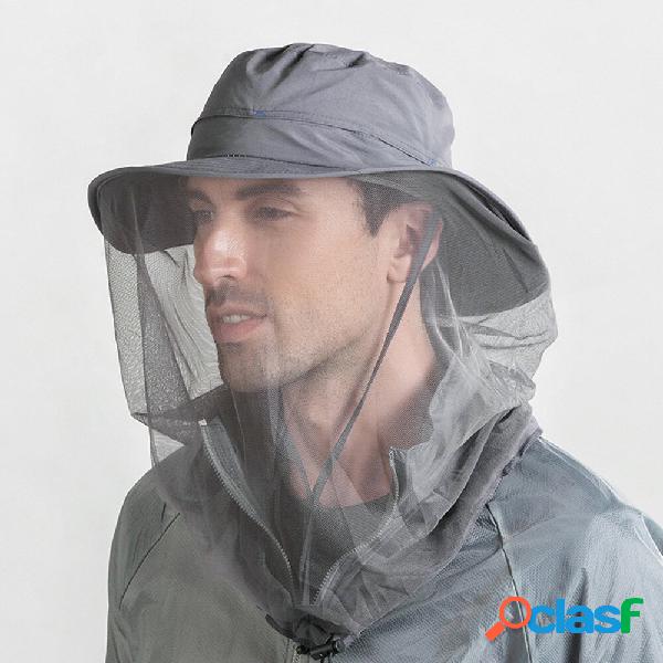 Outdoor Mosquito Net Hat Sun Bucket Hat Cover Face